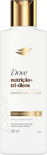 Dove Condicionador 190ml Nutrição + Tri-Óleos cabelos secos brilho antifrizz