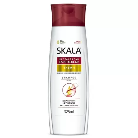 Shampoo Skala 12 em 1 325ml restauração hidratação