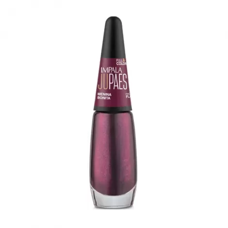 Esmalte Impala Ju Paes Menina Bonita 7.5ml vinho intenso brilho sofisticado