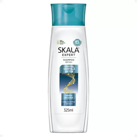 Shampoo Skala Cristal Hortelã 325ml frescor brilho