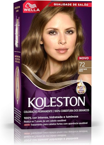 Koleston Tintura 72 Louro Mate Médio 125g hidratante nutritiva
