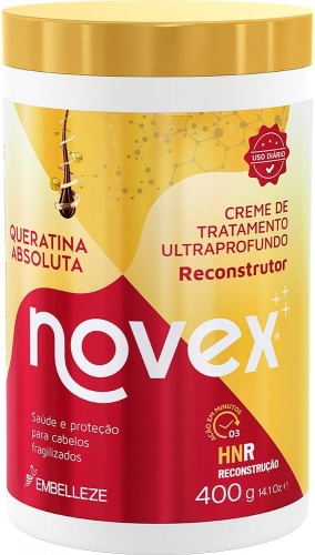Creme de Tratamento Novex Queratina Absoluta 400g força reparação