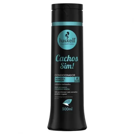 Condicionador Haskell Cachos Sim 300ml hidratante definidor