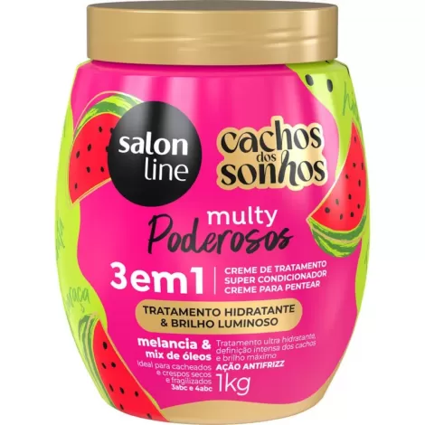 Salon Line Cachos dos Sonhos 3 em 1 1kg Melancia hidratante definidor
