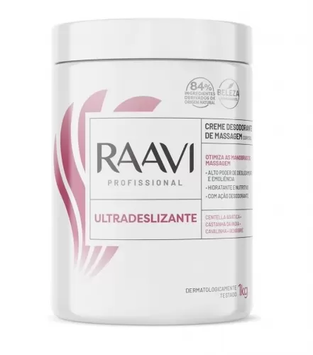 Raavi Creme de Massagem Ultradeslizante 1kg hidratante profissional