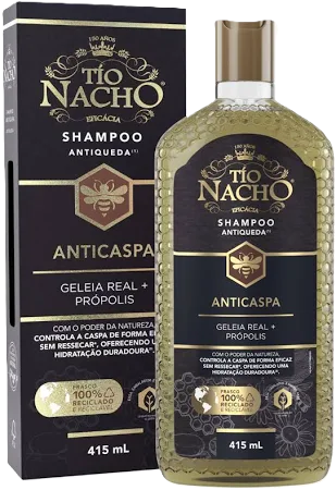 Shampoo Condicionador Tio Nacho Anticaspa 415ml hidratante fortalecedor