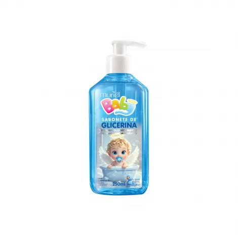 Sabonete Líquido Muriel Baby Glicerinado Azul 250ml hidratação suavidade