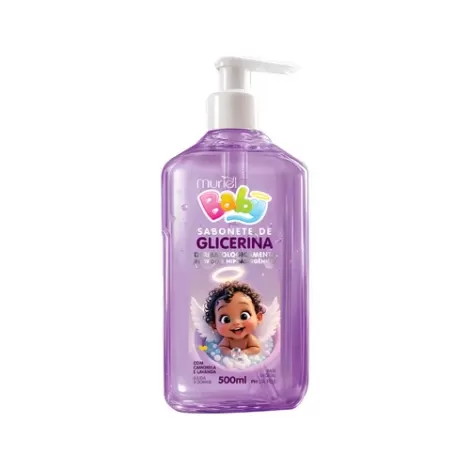 Sabonete Líquido Baby Muriel Lavanda 500ml hidratação suavidade