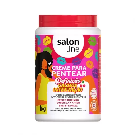 Salon Line Creme para Pentear Cachos Ostentação 1kg definidor hidratante