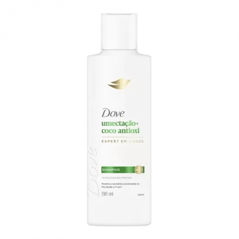Dove Shampoo 190ml Umectação + Coco Antioxi cabelos ressecados nutrição antioxidante