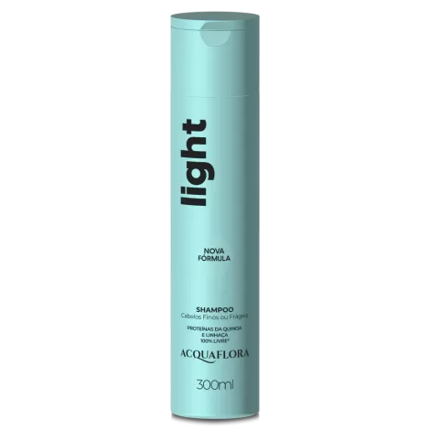 Shampoo Acquaflora Light 300ml sem sal cabelos finos fortalecimento volume