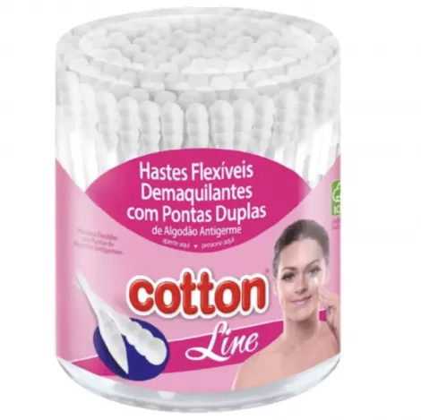 Cotton Line Hastes Demaquilantes 150 unidades maquiagem precisa hipoalergênico