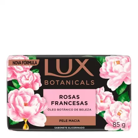 Lux Sabonete Barra Botanicals Rosas Francesas 85g hidratante perfumado