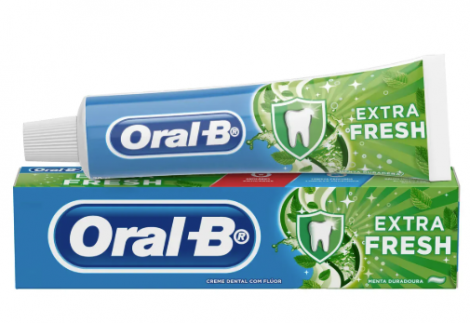 Oral-B Creme Dental Extra Fresh 70g anticárie frescor intenso