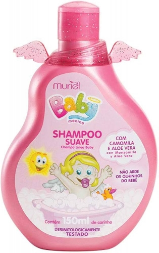 Shampoo Baby Muriel Anjo Menina 150ml hipoalergênico suave