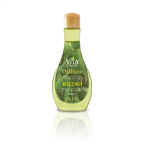 Muriel Óleo Capilar Vegetal Rícino 80ml fortalecedor nutritivo