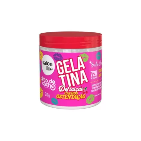 Gelatina Capilar Salon Line TodeCacho Cachos Ostentação 550g definição brilho