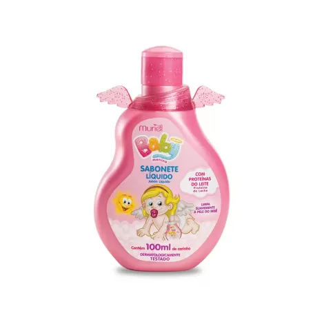 Sabonete Líquido Muriel Baby Menina 100ml hidratação suavidade
