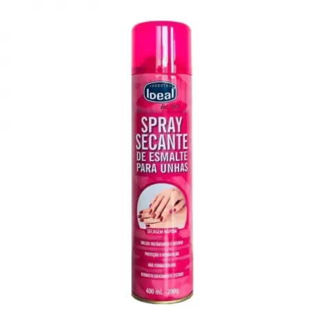 Ideal Spray Secante de Esmalte para Unhas 400ml rápido protetor