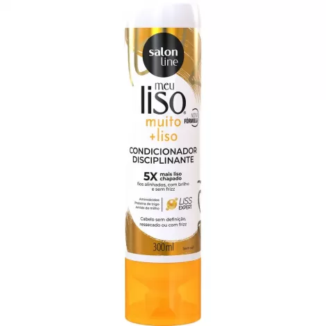 Salon Line Meu Liso Condicionador Muito Mais Liso 300ml brilho hidratação