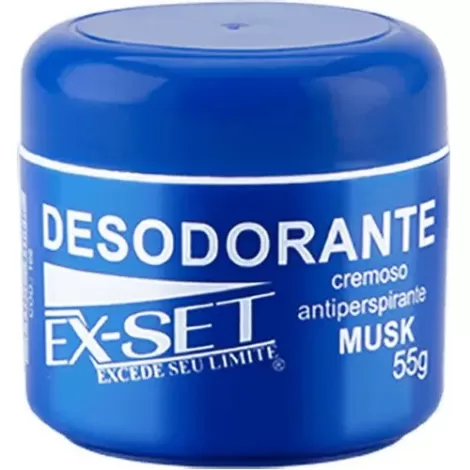 Desodorante Ex-Set Cremoso Musk 55g Proteção Intensidade