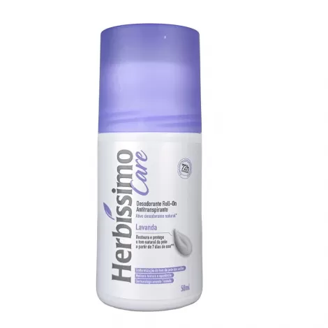 Desodorante Antitranspirante Herbíssimo Roll On Lavanda 50ml Proteção 72h Hidratação Suave