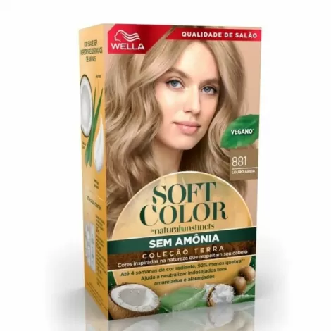 Wella Soft Color 881 Louro Areia 35g hidratação brilho