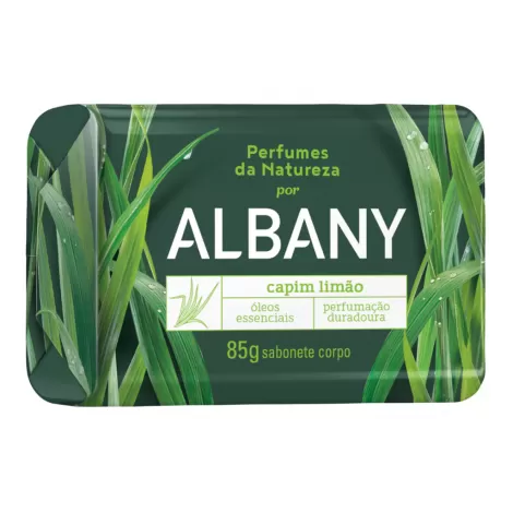 Albany Sabonete Barra Capim Limão 85g hidratante refrescante