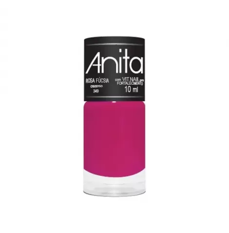 Esmalte Anita Rosa Fúcsia Cremoso 10ml vibrante duradouro