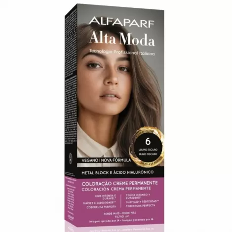 Tintura Alta Moda 6 Louro Escuro 150g cobertura brilho
