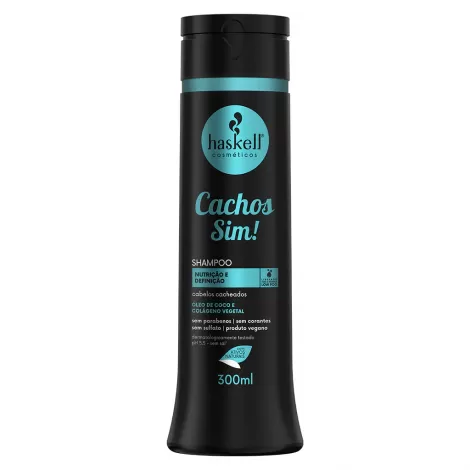 Shampoo Haskell Cachos Sim 300ml hidratante definidor