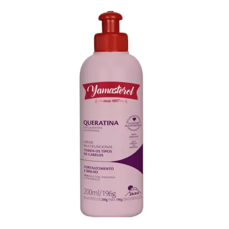 Creme Yamasterol Queratina 200g hidratação brilho