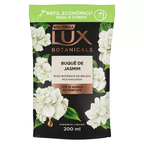 Lux Refil Sabonete Líquido Botanicals Buquê de Jasmim 200ml hidratante floral