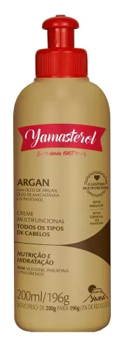 Creme Yamasterol Argan Macadâmia 200g nutrição hidratação