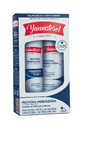 Kit Yamasterol Proteína Hidrolisada Shampoo e Multifuncional 320ml fortalecimento hidratação