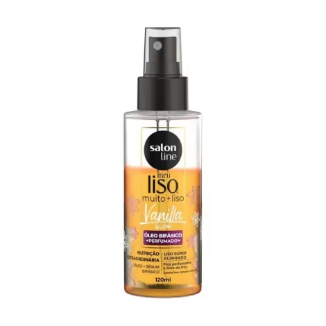 Óleo Bifásico Salon Line Meu Liso Vanilla Glow 120ml hidratação brilho