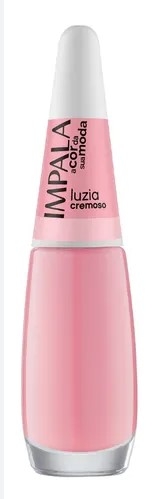 Esmalte Cremoso Impala Luzia Rosa 7.5ml alta cobertura brilho intenso