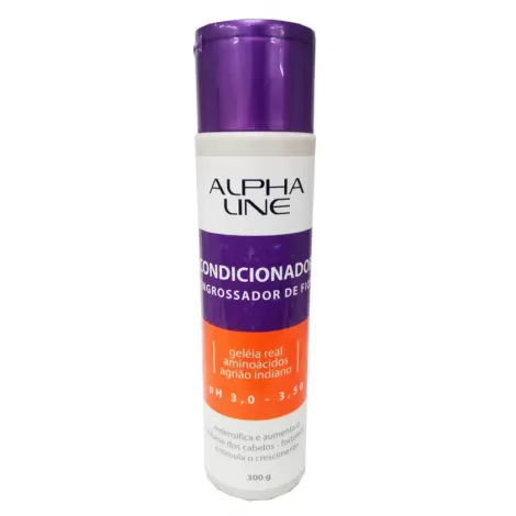 Condicionador Engrossador de Fios Alpha Line 300g fortalecedor volumizador