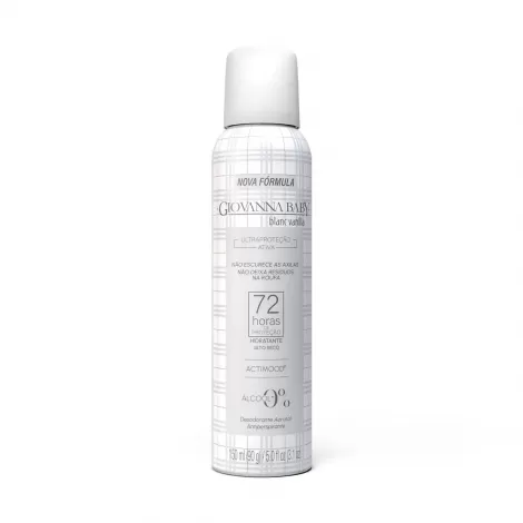 Desodorante Giovanna Baby Blanc Vanilla Aerosol 72h 150ml proteção intensa hidratação suave
