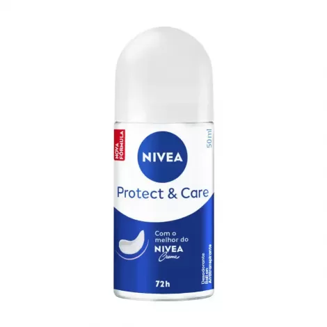 Desodorante Nivea Protect Care Roll On Antitranspirante Sem Álcool 50ml Cuidado Suave