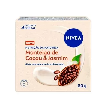 Sabonete Hidratante Nivea Natureza Manteiga de Cacau Jasmim 90g nutrição pele macia