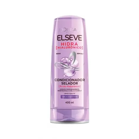 Elseve Condicionador Hidra Hialurônico Selador 400ml hidratante anti frizz