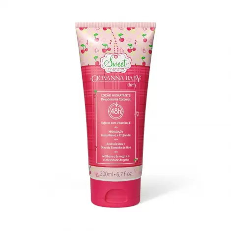 Loção Hidratante Giovanna Baby Cherry 200ml maciez perfume