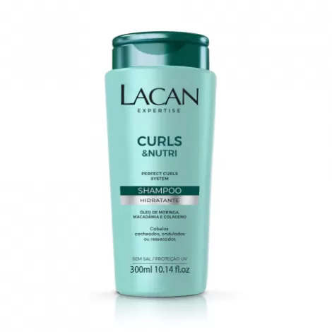Lacan Shampoo Curls e Nutri 300ml hidratante definidor