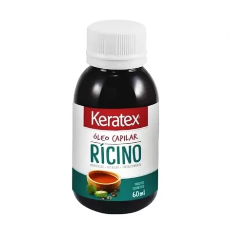 Óleo Capilar Rícino Keratex 60ml hidratação fortalecimento