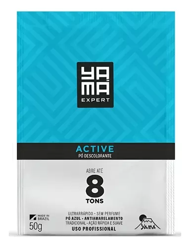 Pó Descolorante Yamá Active 50g ação rápida antiamarelamento