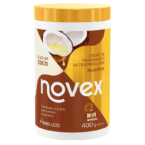 Creme de Tratamento Novex Óleo de Coco 400g nutrição brilho