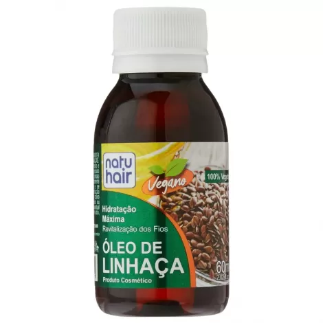 Óleo de Linhaça NatuHair 60ml hidratação definição