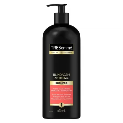 Shampoo Tresemmé Blindagem 650ml hidratação antifrizz brilho intenso