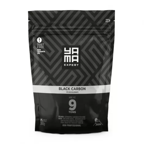 Pó Descolorante Yamá Black Carbon 300g clareamento uniforme